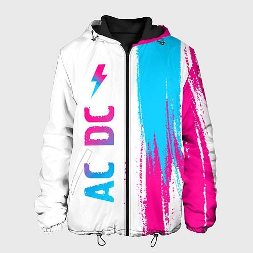 Мужская куртка AC DC neon gradient style по-вертикали / 3D-Черный – фото 1