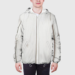 Куртка с капюшоном мужская Текстура дерева - нейросеть, цвет: 3D-белый — фото 2