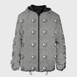 Куртка с капюшоном мужская Линии в квадрате, цвет: 3D-черный