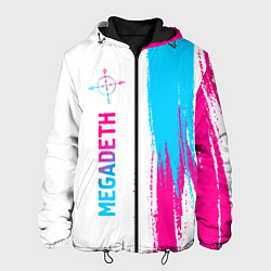 Мужская куртка Megadeth neon gradient style по-вертикали