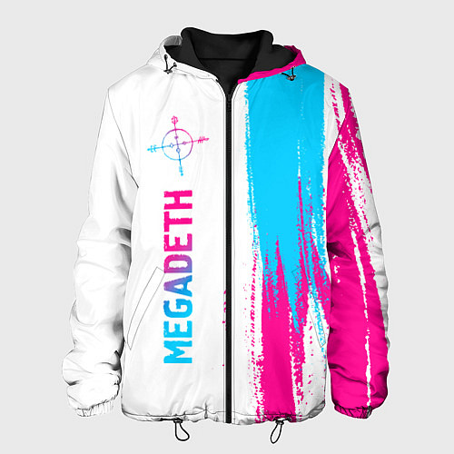 Мужская куртка Megadeth neon gradient style по-вертикали / 3D-Черный – фото 1