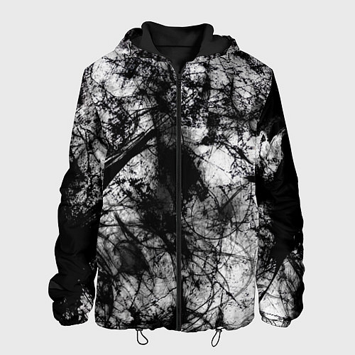 Мужская куртка Белый камуфляж / 3D-Черный – фото 1