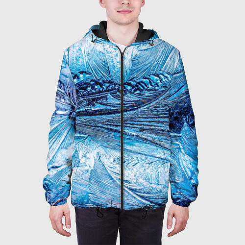 Мужская куртка Ледяной узор / 3D-Черный – фото 3