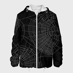Куртка с капюшоном мужская Spider паутина, цвет: 3D-белый