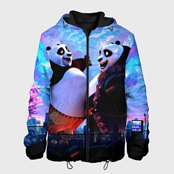 Куртка с капюшоном мужская Кунг-фу Панда Friend, цвет: 3D-черный