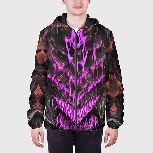Мужская куртка Pink slime / 3D-Черный – фото 3