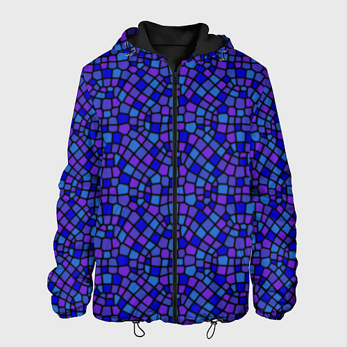 Мужская куртка Паттерн витражной мозаики / 3D-Черный – фото 1