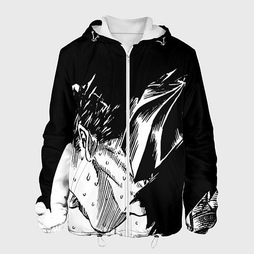 Мужская куртка Берсерк Гатс в чёрных доспехах / 3D-Белый – фото 1
