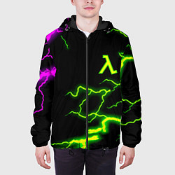 Куртка с капюшоном мужская Half life atom strom, цвет: 3D-черный — фото 2