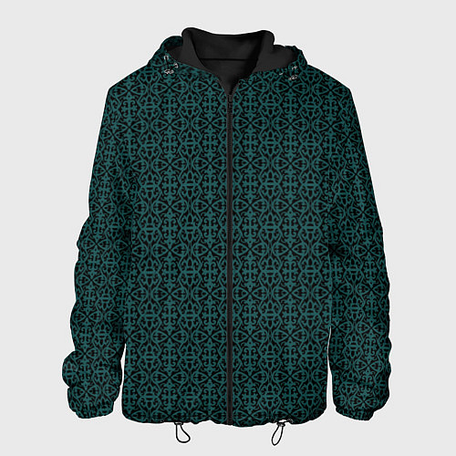 Мужская куртка Ажурный тёмно-зелёный / 3D-Черный – фото 1