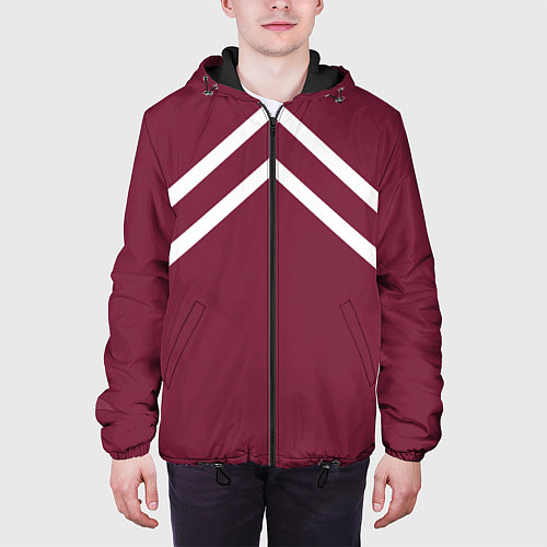 Мужская куртка Бордовая кофта костюм Марата - слово пацана сериал / 3D-Черный – фото 3