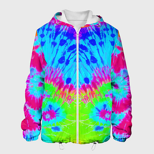 Мужская куртка Tie-Dye abstraction / 3D-Белый – фото 1