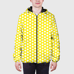 Куртка с капюшоном мужская Сетка шестигранника, цвет: 3D-черный — фото 2