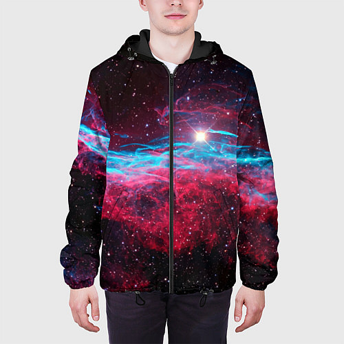 Мужская куртка Uy scuti star - neon space / 3D-Черный – фото 3