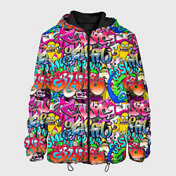 Куртка с капюшоном мужская Graffiti funny, цвет: 3D-черный
