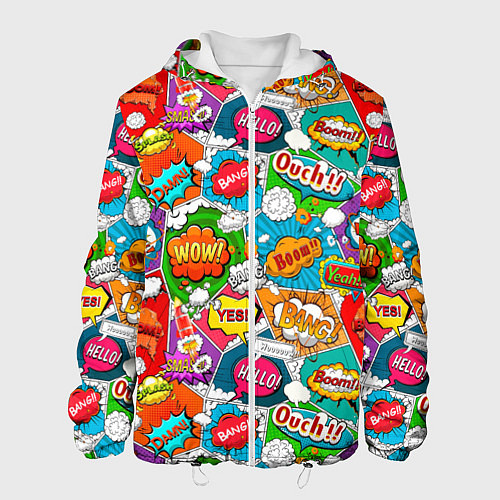 Мужская куртка Bang Boom Ouch pop art pattern / 3D-Белый – фото 1