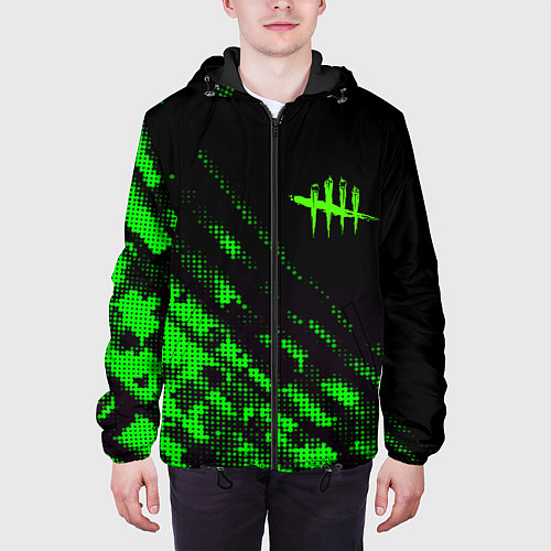 Мужская куртка Dead by daylight green neon / 3D-Черный – фото 3