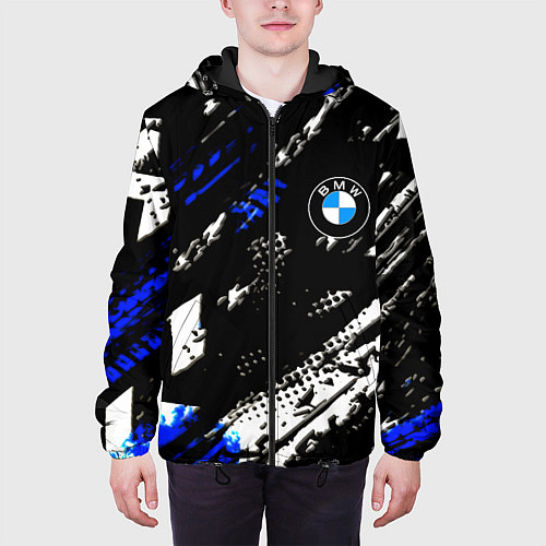 Мужская куртка BMW stripes color auto sport / 3D-Черный – фото 3