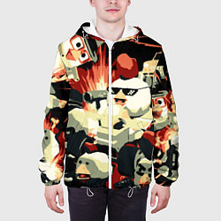 Куртка с капюшоном мужская Чикен Ган заварушка, цвет: 3D-белый — фото 2