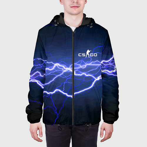 Мужская куртка Counter Strike - lightning / 3D-Черный – фото 3