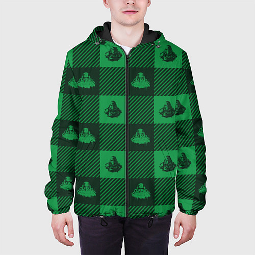 Мужская куртка Паттерн Братство стали / 3D-Черный – фото 3