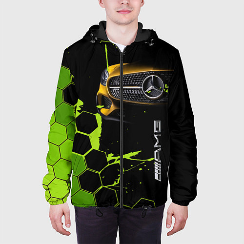 Мужская куртка Мерседес AMG тёмный / 3D-Черный – фото 3