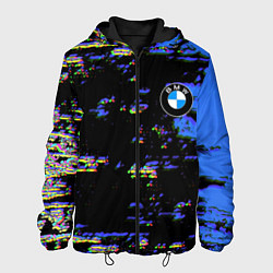 Куртка с капюшоном мужская BMW краски абстракция, цвет: 3D-черный