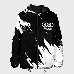 Куртка с капюшоном мужская Audi краски белые, цвет: 3D-черный