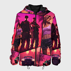 Куртка с капюшоном мужская GTA V style art, цвет: 3D-черный