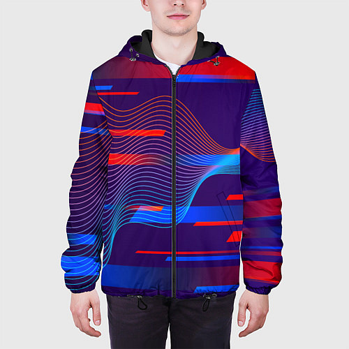Мужская куртка Abstraction colored / 3D-Черный – фото 3