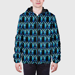 Куртка с капюшоном мужская Чёрный кристаллический доспех, цвет: 3D-черный — фото 2