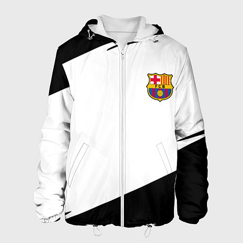 Мужская куртка Barcelona краски чёрные спорт / 3D-Белый – фото 1