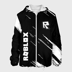 Куртка с капюшоном мужская Roblox текстура краски, цвет: 3D-белый
