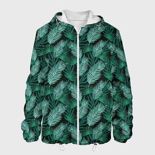 Мужская куртка Паттерн тропические листья / 3D-Белый – фото 1