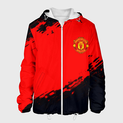 Мужская куртка Manchester United colors sport / 3D-Белый – фото 1