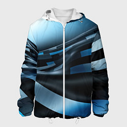 Мужская куртка Черно-синий абстрактный спортивный стиль