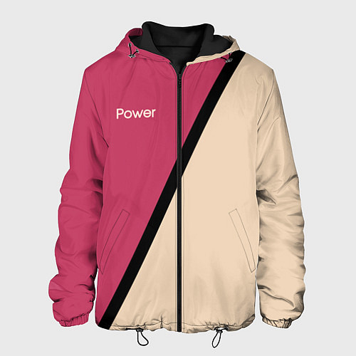Мужская куртка Power бежево-розовый / 3D-Черный – фото 1