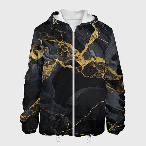 Мужская куртка Золотой путь на черном граните / 3D-Белый – фото 1
