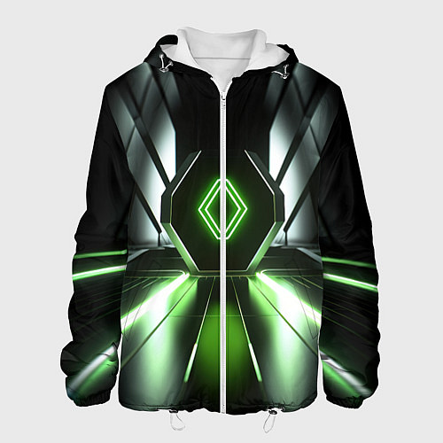 Мужская куртка Зеленый луч / 3D-Белый – фото 1