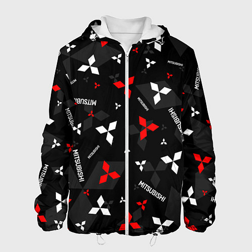 Мужская куртка Mitsubishi - logo pattern / 3D-Белый – фото 1