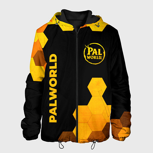 Мужская куртка Palworld - gold gradient вертикально / 3D-Черный – фото 1