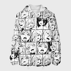 Куртка с капюшоном мужская Ahegao pattern, цвет: 3D-белый