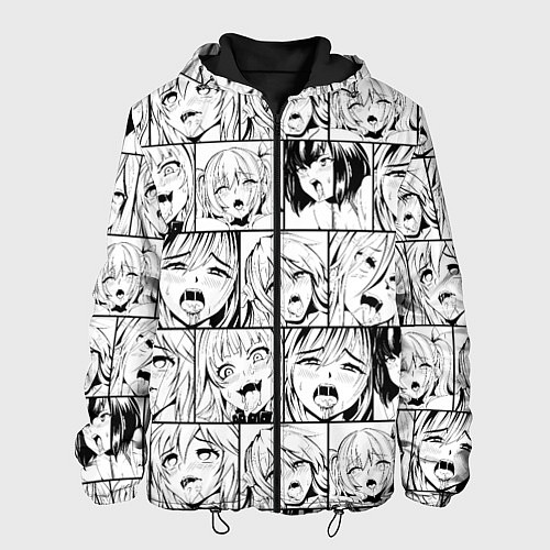 Мужская куртка Ahegao pattern / 3D-Черный – фото 1