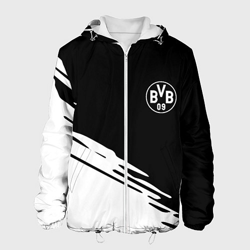 Мужская куртка Borussia текстура краски / 3D-Белый – фото 1
