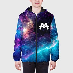 Куртка с капюшоном мужская Asking Alexandria space rock, цвет: 3D-черный — фото 2