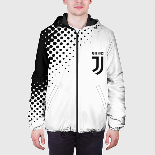 Мужская куртка Juventus sport black geometry / 3D-Черный – фото 3