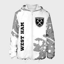 Куртка с капюшоном мужская West Ham sport на светлом фоне вертикально, цвет: 3D-белый