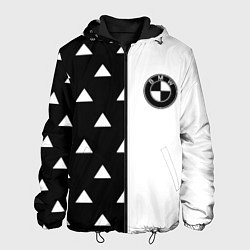 Куртка с капюшоном мужская BMW геометрия, цвет: 3D-черный