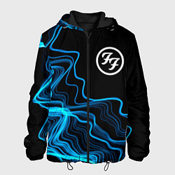 Куртка с капюшоном мужская Foo Fighters sound wave, цвет: 3D-черный