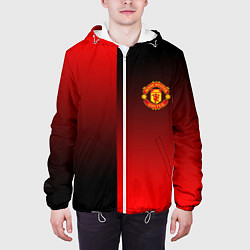 Куртка с капюшоном мужская Манчестер Юнайтед градиент спорт, цвет: 3D-белый — фото 2